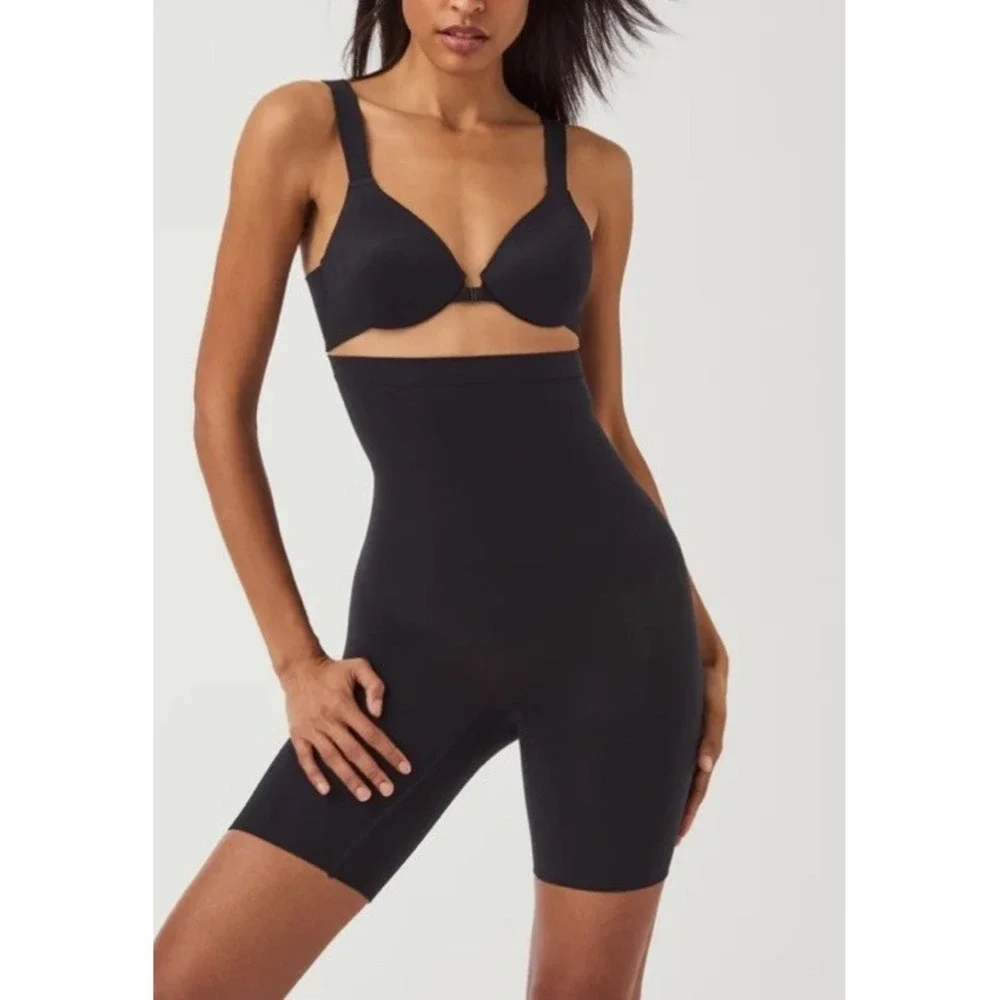 Spanx NWT Higher Power Shorts Shapewear Black Medium